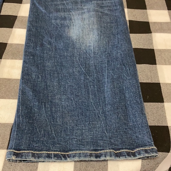 EXC! T.K. Axel Hartford, Conn Slim Boot Jeans Sz 36 x 32 Faux Flap Thick Stitch - Picture 13 of 14